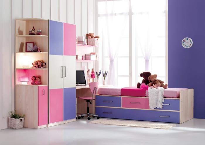 παιδικό δωμάτιο σχεδιασμός φρέσκο ​​σχέδιο πολύχρωμο ρολόι τοίχου επίπλων
