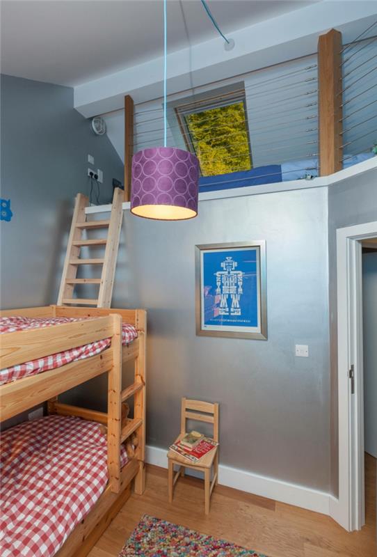 σχεδιασμός παιδικού δωματίου φωτιστικό κρεβατοκάμαρας φωτεινό χρώμα τοίχου