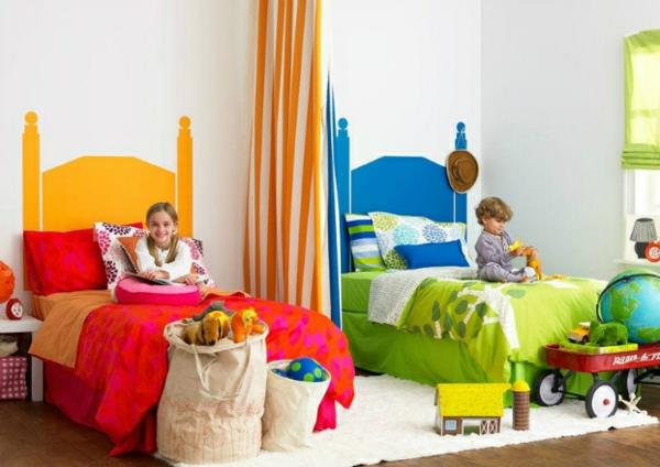 σχεδιασμός παιδικών δωματίων ιδέες deco κορίτσι αγόρι πολύχρωμο