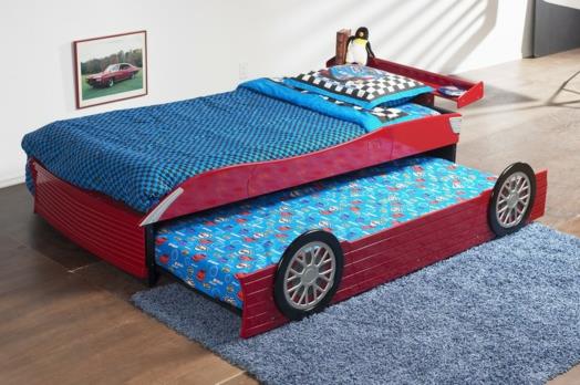 παιδικό δωμάτιο σχεδιασμός αγόρι κρεβάτι αυτοκίνητο κουκέτα αδέρφια