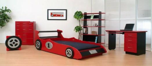 παιδικό δωμάτιο σχεδιασμός αγόρι κρεβάτι αυτοκίνητο τύπου 1 κόκκινο αυτοκίνητο