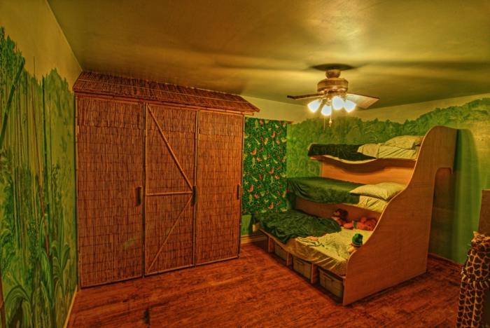 σχεδιασμός διάβασμα γωνιακά κουτιά καθισμάτων γραφείο πλοηγός παιδικό δωμάτιο σχεδιασμός ζούγκλα παιδικό δωμάτιο υπνοδωμάτιο