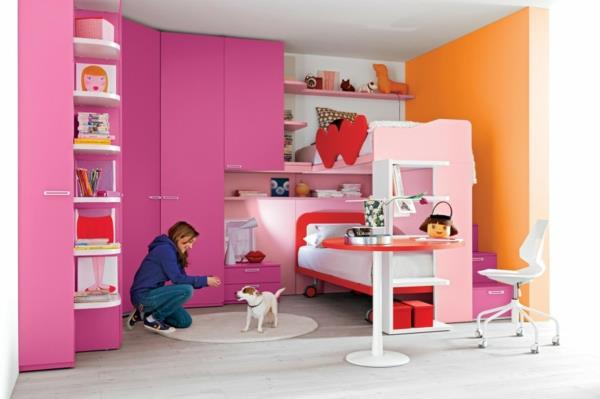 παιδική διακόσμηση δωματίου κοριτσιών ροζ ντουλάπα