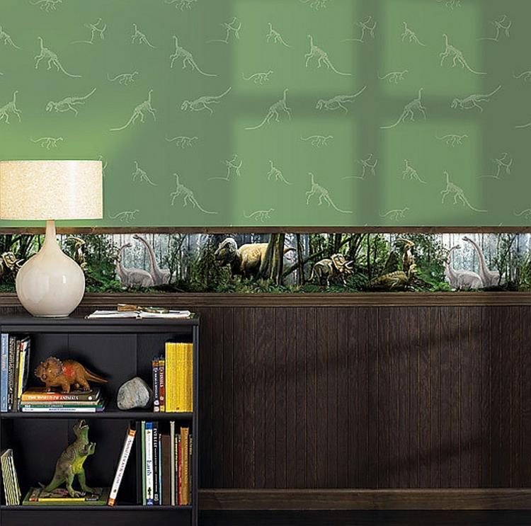 παιδικό δωμάτιο σχεδιασμός αυτοκόλλητων τοίχων ταπετσαρίες τοίχου ιδέες σχεδιασμού τοίχων δεινόσαυρος