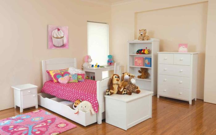 ιδέες παιδικού δωματίου κορίτσια δωμάτιο λευκά έπιπλα παιχνίδια
