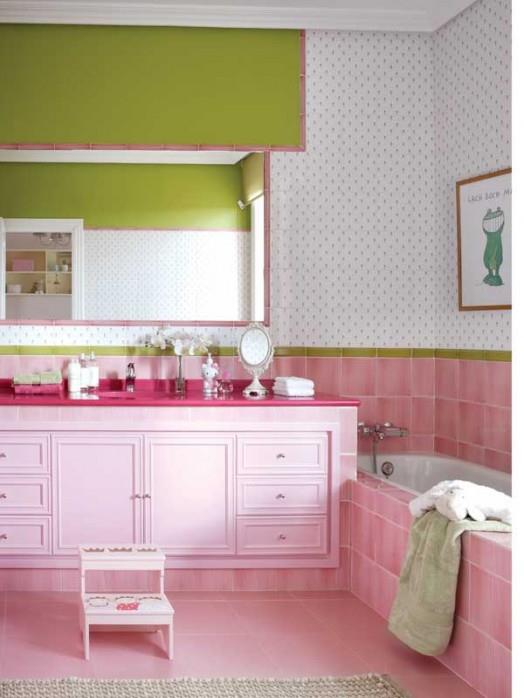 ιδέες για φυτώριο ροζ χαριτωμένη γλυκιά μπανιέρα μπάνιου