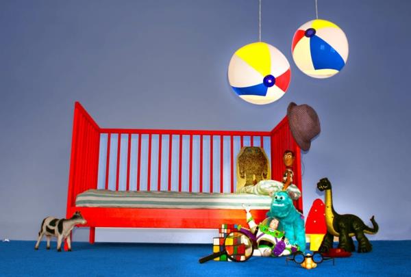 Φωτιστικά παιδικού δωματίου μπάλα κρεμαστό κρεβατάκι ελαφριά φουσκωτή μπάλα παραλίας