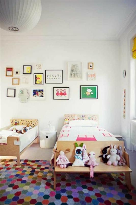 χαλί παιδικού δωματίου παιδική διακόσμηση δωματίου χρωματιστό μοκέτα εξάγωνο μοτίβο