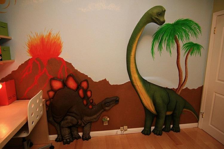 παιδικό δωμάτιο ζώων αυτοκόλλητο τοίχου τρισδιάστατο τοίχο δεινοσαύρων διακοσμούν