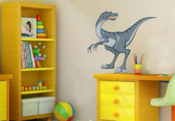 παιδικό δωμάτιο αυτοκόλλητα τοίχου δεινόσαυρος εκμάθηση γωνίας σχεδιασμός δημιουργικός σχεδιασμός τοίχου