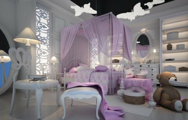 ιδέες παιδικού δωματίου κοριτσιού ιδέες vintage εμφάνιση ροζ τόνους