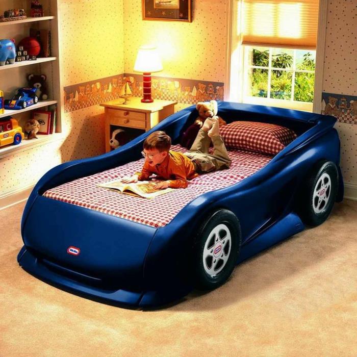 έπιπλα παιδικού δωματίου φανταχτερό κρεβάτι αγόρια αυτοκίνητο