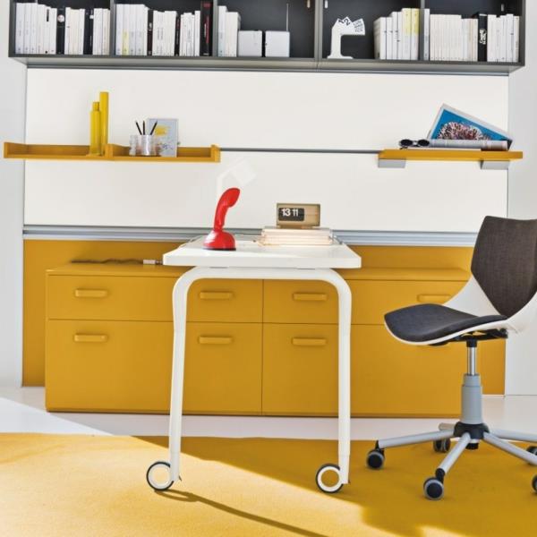 έπιπλα παιδικού δωματίου κίτρινο γραφείο παιδικό δωμάτιο stelten