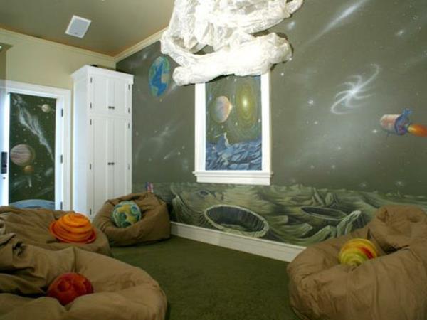 σχεδιασμός παιδικών δωματίων τοίχοι αστροναύτης σχεδιασμός παιδικού δωματίου