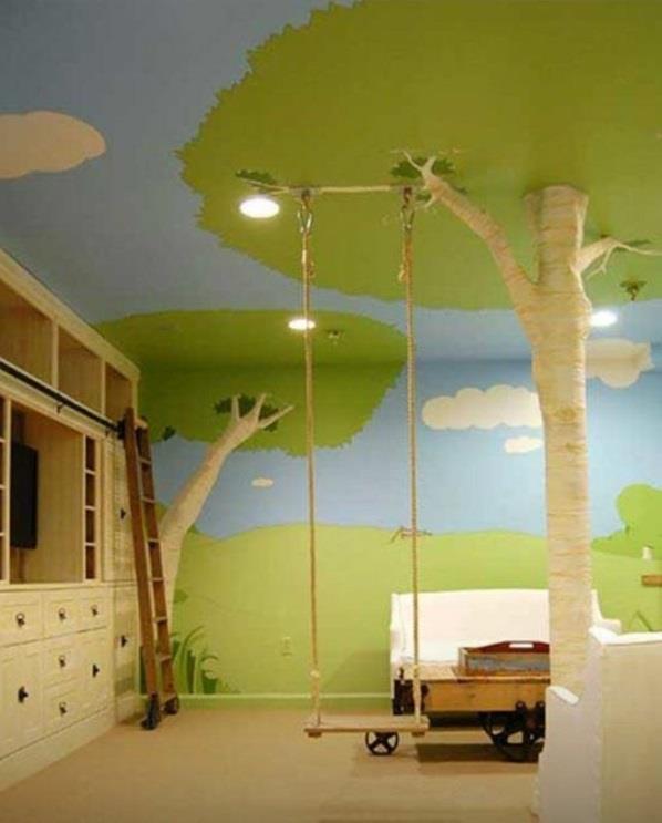 τοίχοι παιδικών δωματίων σχεδιασμός παιδικών ιδεών δάσος