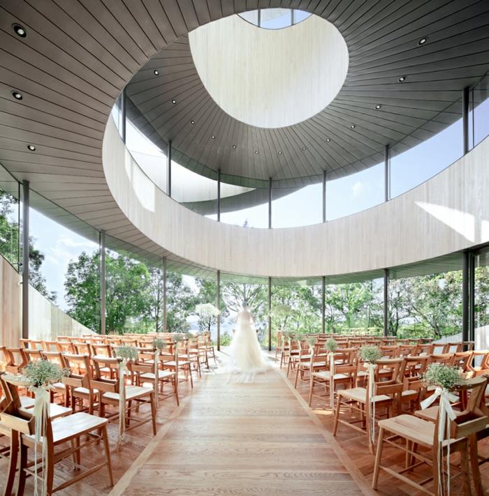 εκκλησία γαμήλια κορδέλα παρεκκλήσι hiroshi nakamura Japan αρχιτεκτονική σκοτεινή