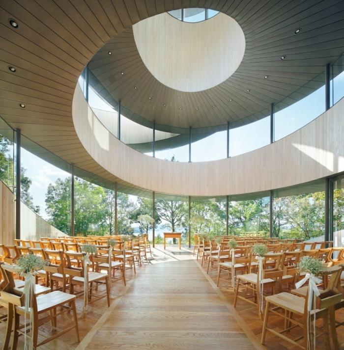 εκκλησία γαμήλια κορδέλα παρεκκλήσι hiroshi nakamura Japan αρχιτεκτονική στρογγυλή οργανική