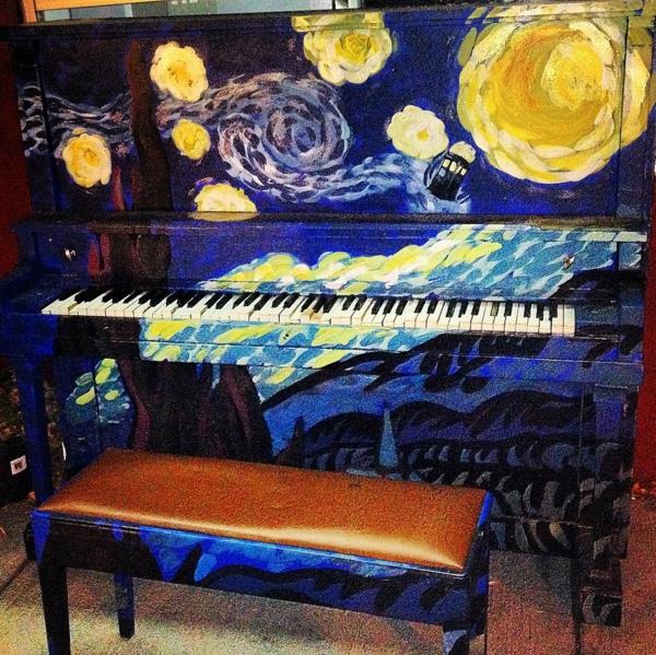μάθετε πιάνο μπλε κίτρινο σε απευθείας σύνδεση αστέρια ζωγραφικής