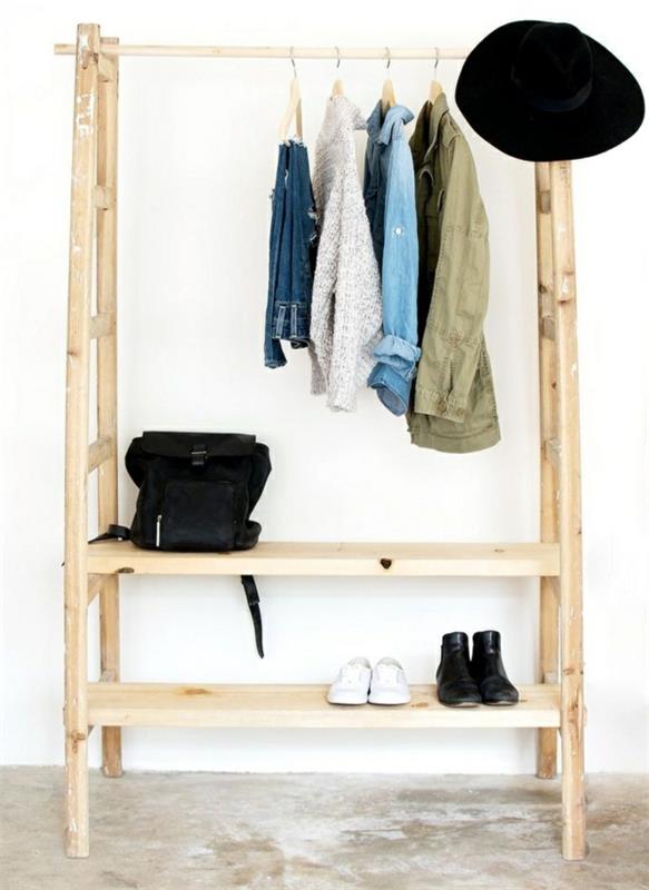 ράφι ρούχων δωμάτιο-ντουλάπα χτίστε τη δική σας ξύλινη σκάλα