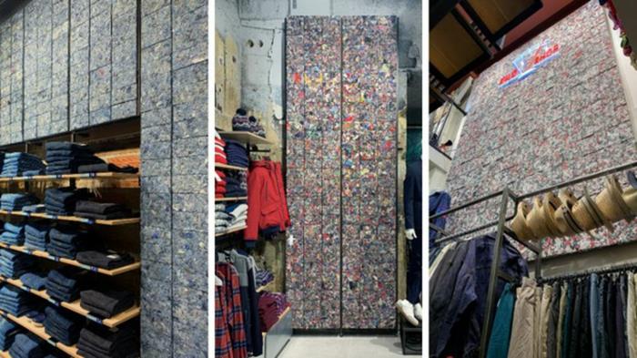 ανακύκλωση ρούχων οικοδομικά υλικά διακόσμηση ιδέες εσωτερική διακόσμηση