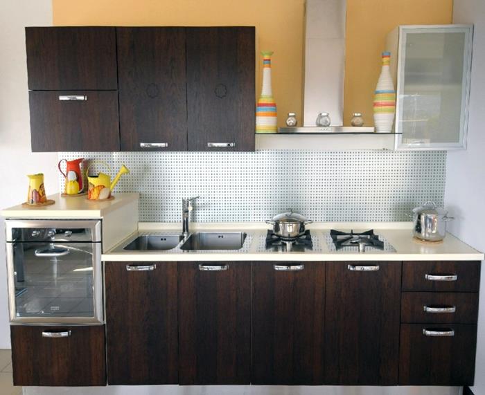 στήσιμο μικρών κουζινών καφέ ντουλάπια κουζίνας δροσερό πίσω τοίχο κουζίνας