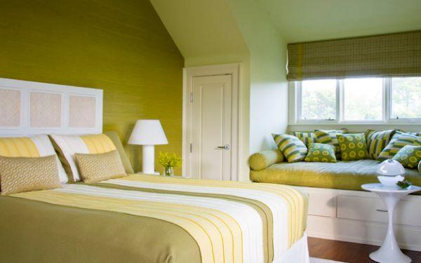 μικρά υπνοδωμάτια πράσινες αποχρώσεις πολύ αποθηκευτικό χώρο