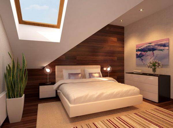 δημιουργικά σχεδιασμένα μικρά υπνοδωμάτια επενδύσεις τοίχου σε ξύλινη εμφάνιση