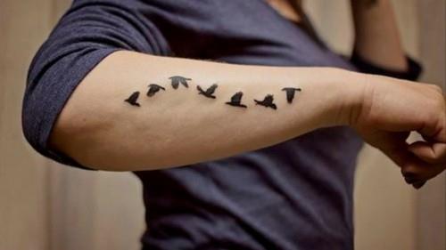 μικρά τατουάζ άνδρες πουλιά αντιβράχιο