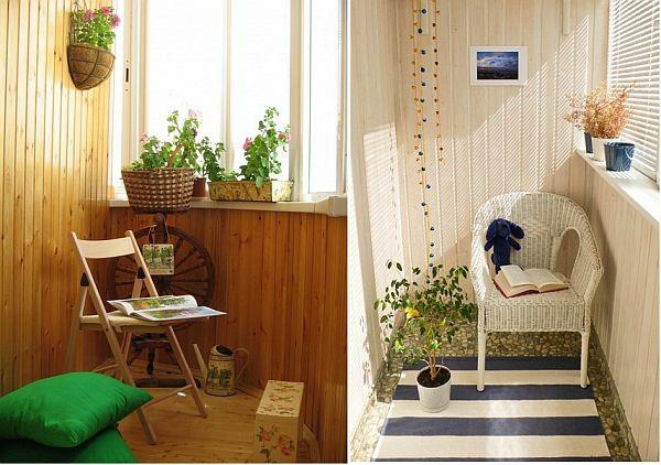 μικρές ιδέες μπαλκονιού υπαίθρια έπιπλα αναδιπλούμενη καρέκλα κάθισμα μαξιλάρι φυτό ηλιακό φως