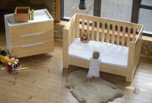 σχεδιασμός μικρού παιδικού δωματίου alma bloom κούνια μπεζ ξύλο