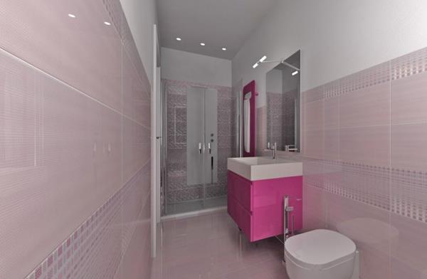 μικρά πλακάκια μπάνιου ροζ καμπίνα ντους γυάλινα έπιπλα μπάνιου ροζ γυναικείο μπάνιο