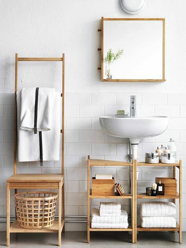 μικρές ιδέες μπάνιου έπιπλα μπάνιου έπιπλα μπάνιου ξύλινο νεροχύτη ξύλινα ράφια