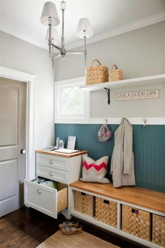 δημιουργήστε ένα μικρό γραφείο στο σπίτι γραφείο συρταριέρα στο διάδρομο