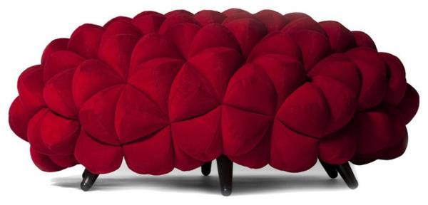 μικρός μοντέρνος καναπές οθωμανικό κόκκινο