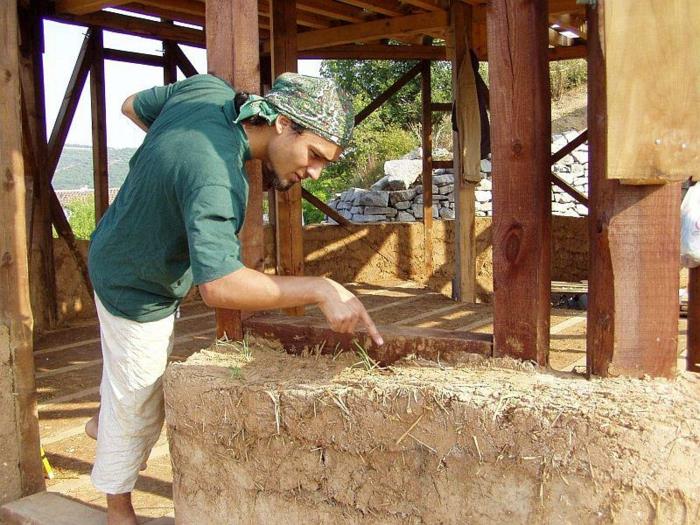 οικολογικά οικοδομή λάσπη σπίτι ξύλο γη βιώσιμο