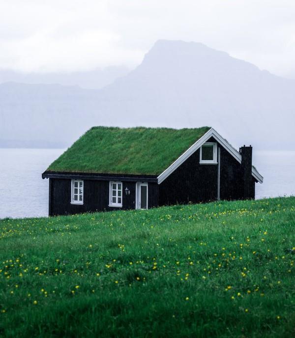 Οικολογικές εξωτερικές προσόψεις Πώς να κάνετε το σπίτι σας πιο περιβαλλοντικά συνειδητό σπίτι φύση λιβάδι στέγη