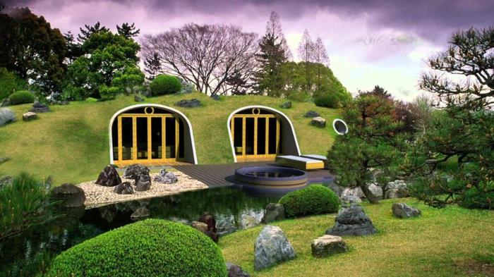 οικολογικό κτίριο hobbit house καινοτόμος φύση σπιτιού λάσπης