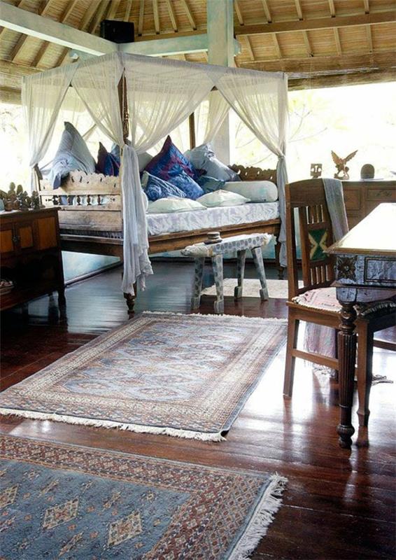 αποικιακά έπιπλα κρεβατοκάμαρες ιδέες κρεβάτι ξύλο