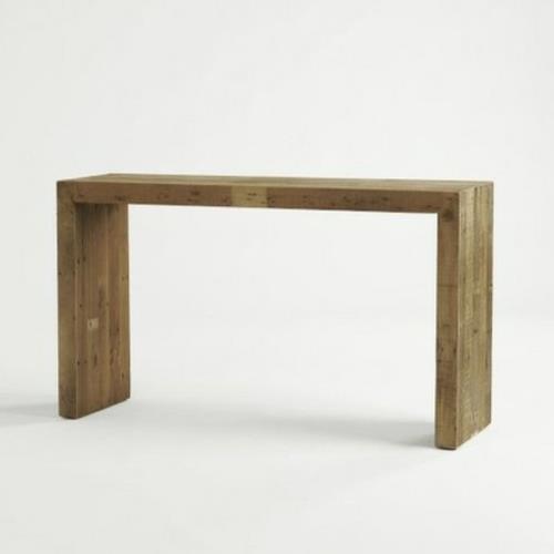Μινιμαλιστικό τραπέζι κονσόλας από χοντρό ξύλο