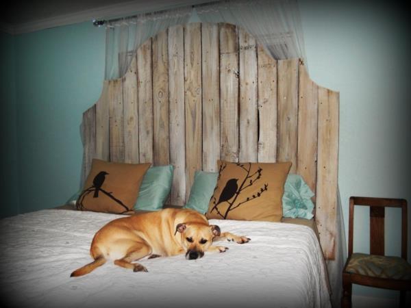 κεφαλάρι για κρεβάτι υπνοδωμάτιο όμορφες ιδέες διαβίωσης ρουστίκ ξύλο