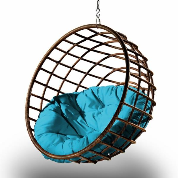 ψάθινη κρεμαστή καρέκλα μπαστούνι κρεμαστή καρέκλα μπλε σχέδιο