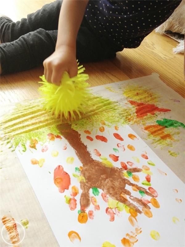 ιδέες δημιουργικών ιδεών χειροτεχνίας για τα μικρά με δακτυλικά αποτυπώματα