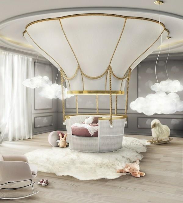 δημιουργική σχεδίαση οροφής παιδικό δωμάτιο αερόστατο