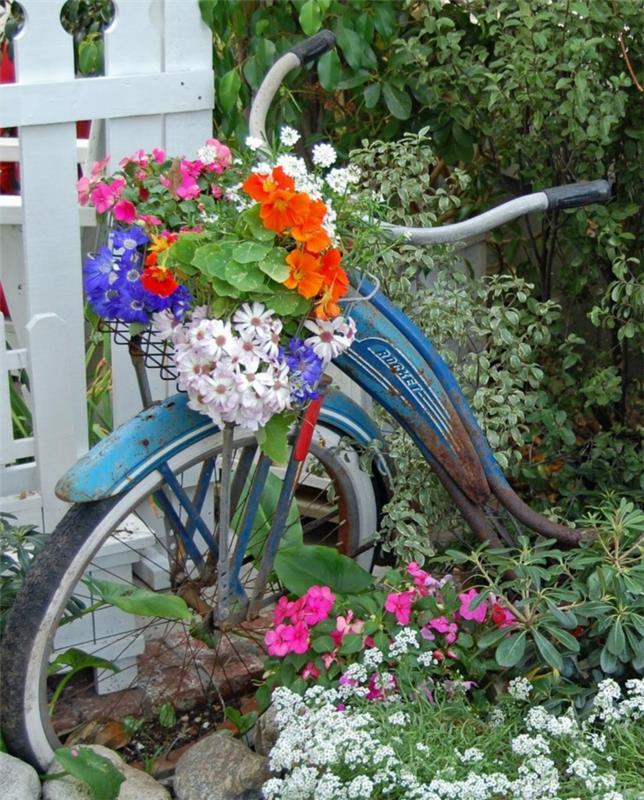 δημιουργικές ιδέες κήπου ποδήλατο