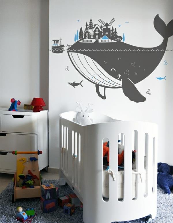 δημιουργικό σχεδιασμό τοίχου παιδικό δωμάτιο τοίχου ιδέες μωρό
