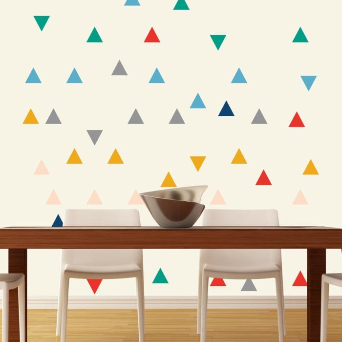 Σχέδιο τοίχου Σχεδιασμός τοίχου Σχεδιασμός τοίχου Χρώμα σχέδιο τρίγωνα πολύχρωμα