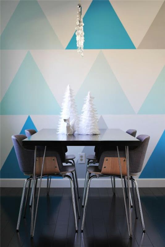 δημιουργικός σχεδιασμός τοίχου σχεδιασμός τοίχου σχεδιασμός χρώματος τρίγωνα γιγάντια