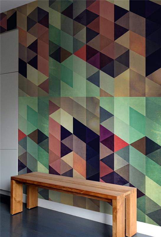 δημιουργικός σχεδιασμός τοίχου σχεδιασμός τοίχου σχεδιασμός χρώματος τρίγωνα ρόμβοι