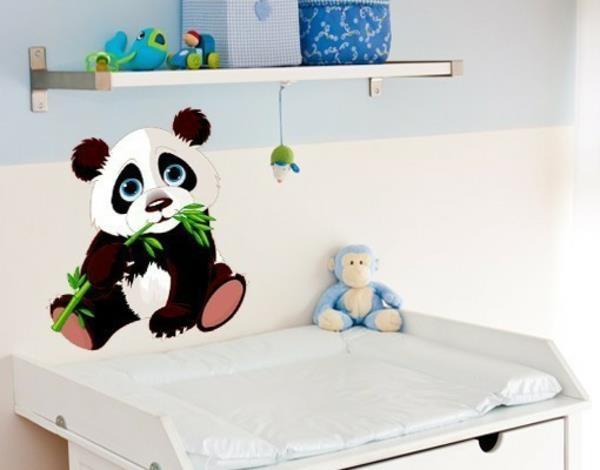 δημιουργικός σχεδιασμός τοίχου αυτοκόλλητα τοίχου παιδικό δωμάτιο πανίδα αρκούδα αλλαξιέρα