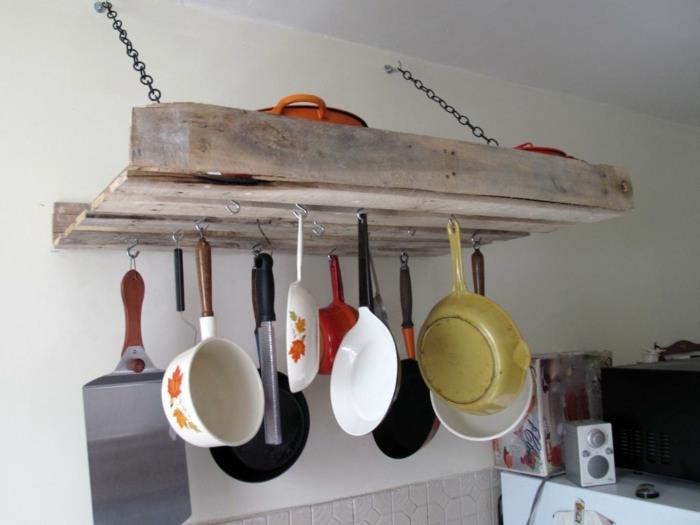 δημιουργικές ιδέες διαβίωσης πιάτα επίπλωση κουζίνας τακτοποίηση παλετών